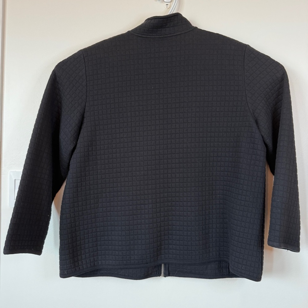 Karen Scott Black Quilted Zip Plus size Jacket Classic women’s 2X - Picture 8 of 12